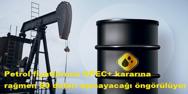 Petrol fiyatlarının OPEC+ kararına rağmen 90 doları aşmayacağı öngörülüyor