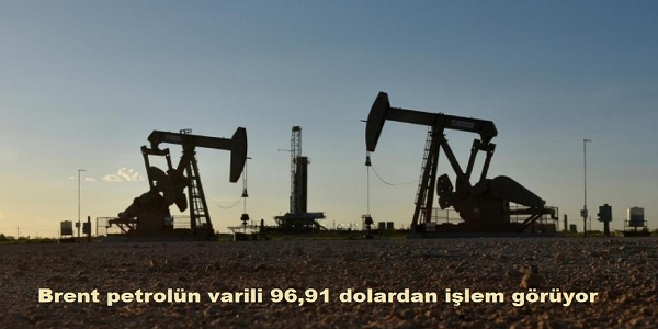 Brent petrol�n varili 96,91 dolardan i�lem g�r�yor